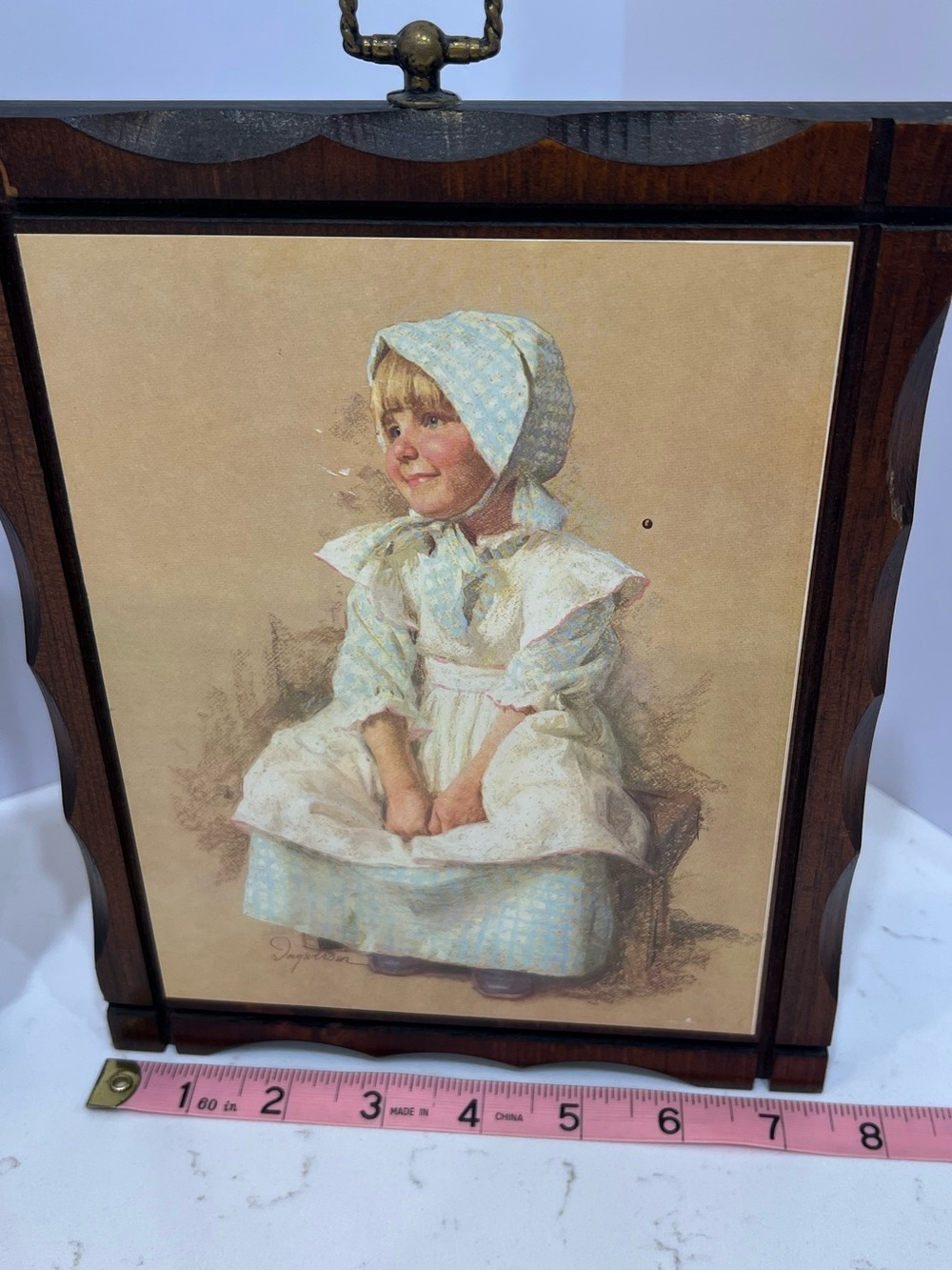 Vintage James Ingwersen “Gary & Gretchen” Decorative Wood Wall Art Set - Picture 13 of 14